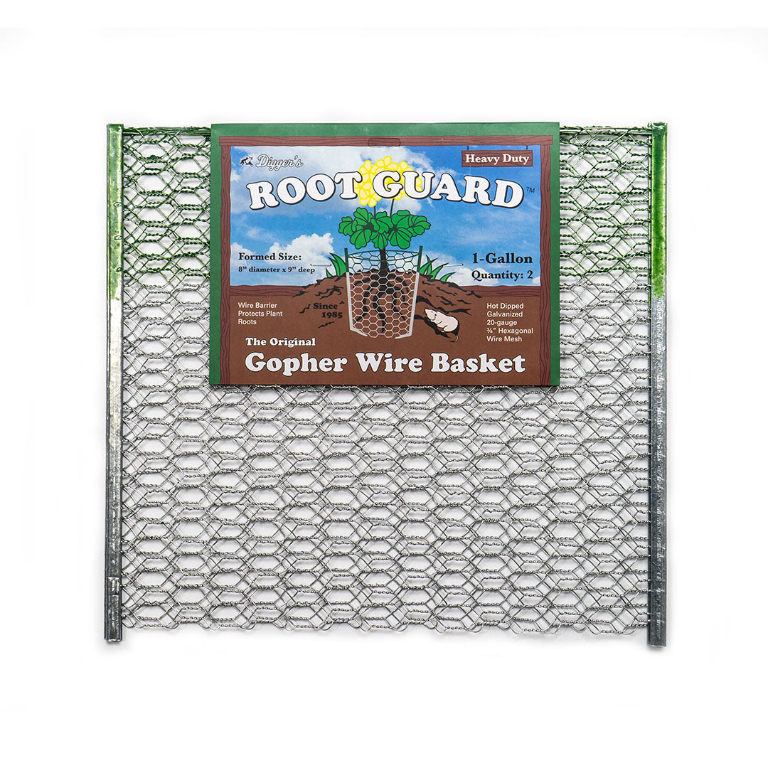 1 Gallon Root Guard Heavy Duty Gopher Basket, 2-pack - Digger's Product Development
