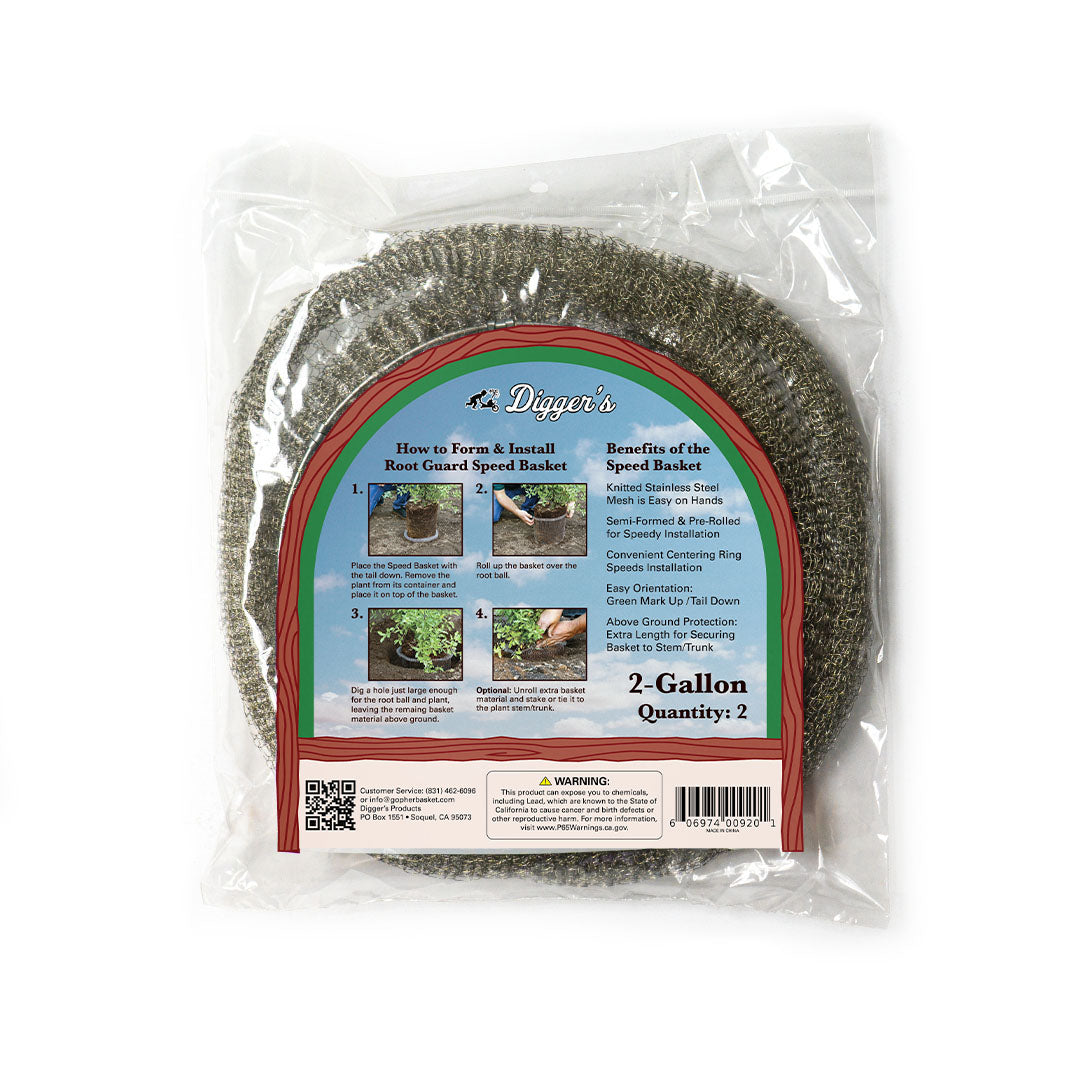 2 Gallon Root Guard Speed Basket, 2-pack - Digger's Product Development
